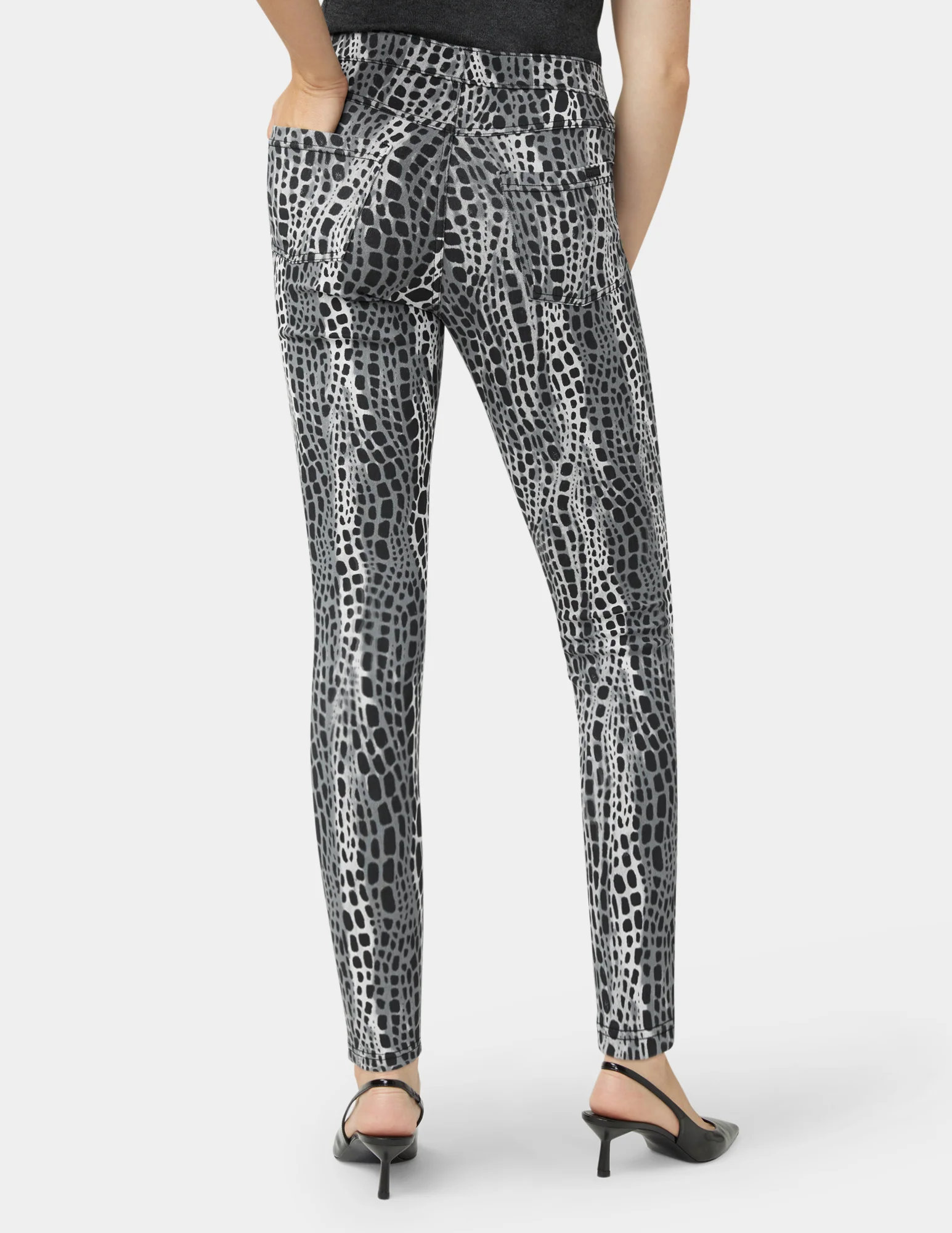 Abstract Animal Denim Legging - Image 3