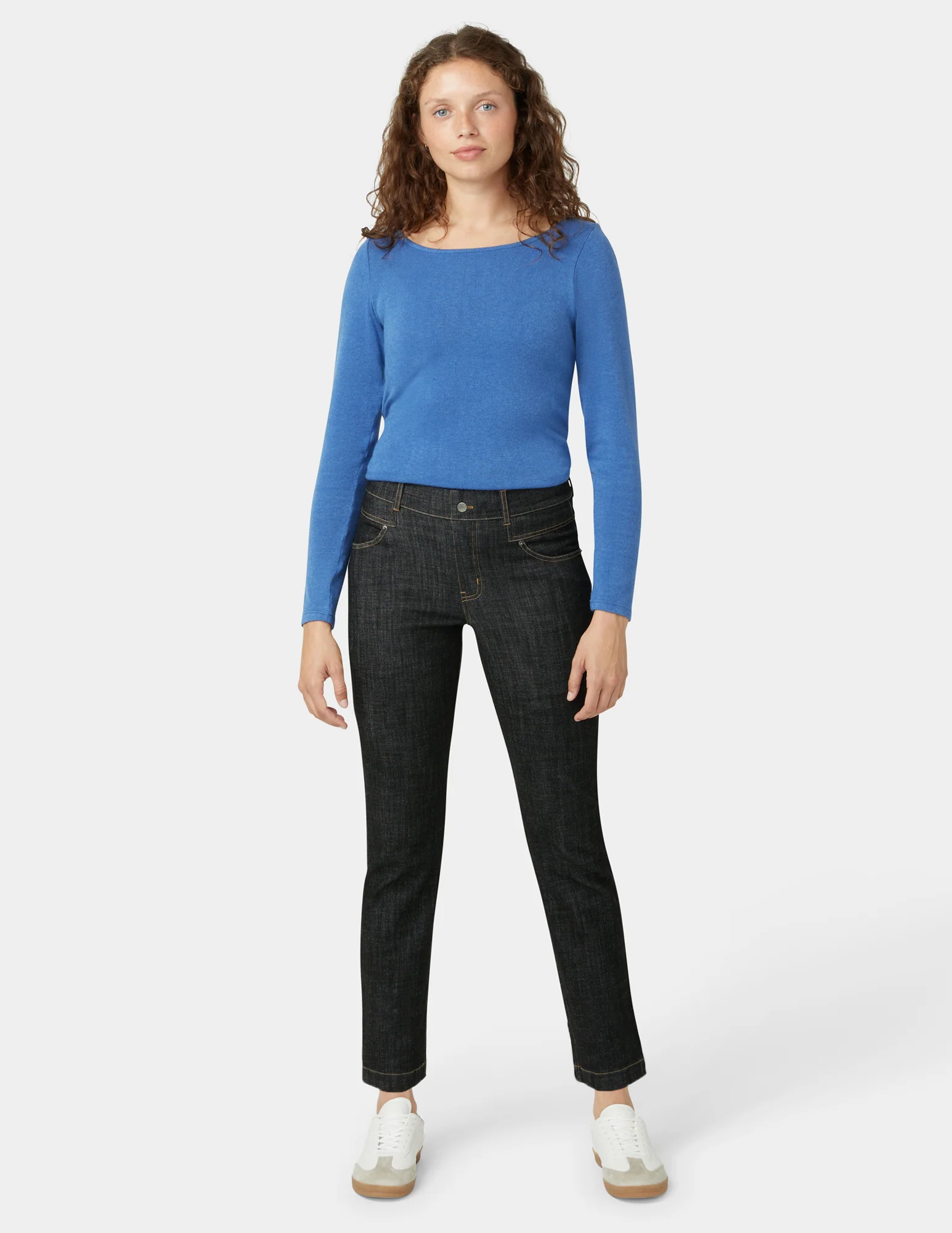 Crosshatch Denim Straight Leg Pant - Image 2