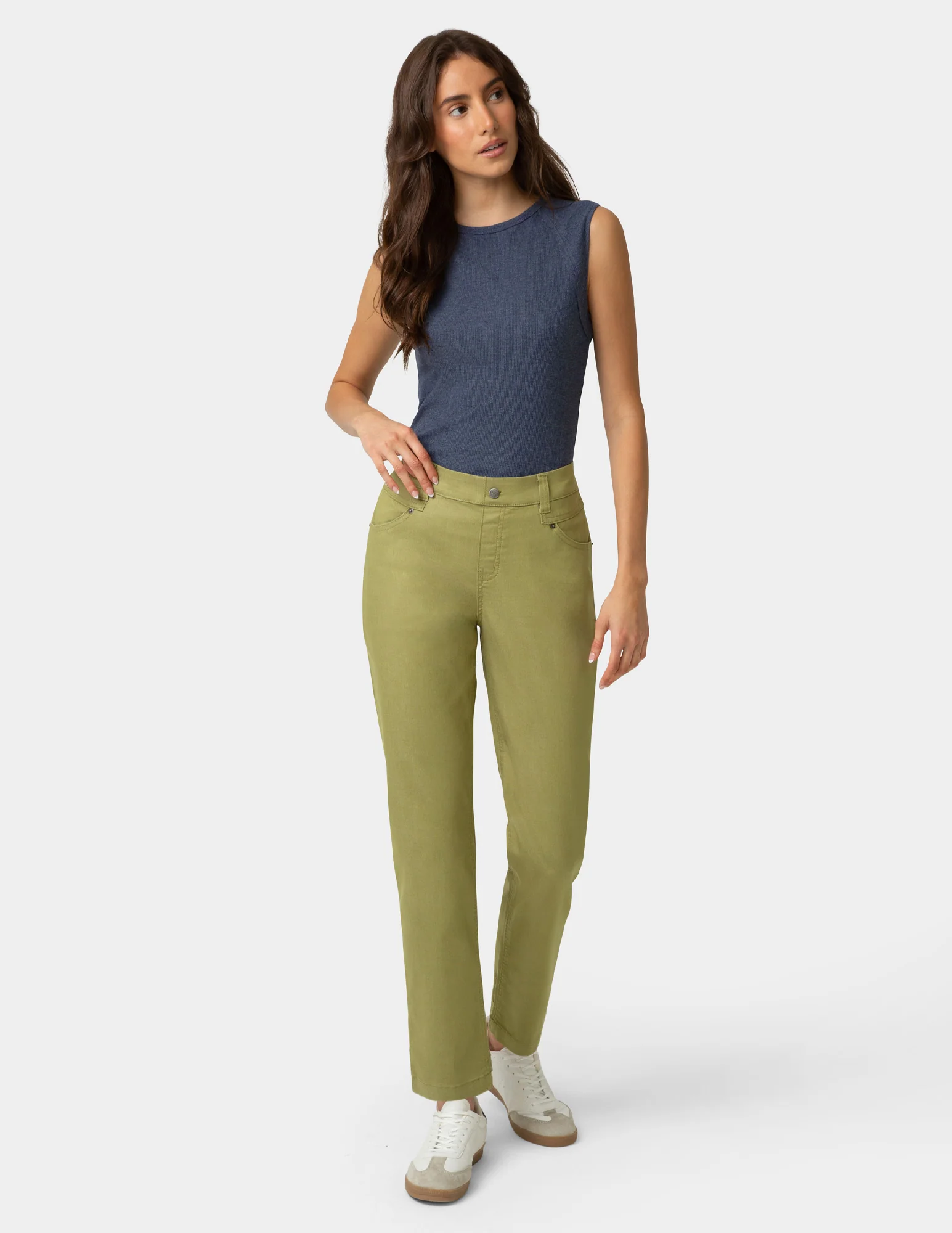 Crosshatch Denim Straight Leg Pant - Image 2