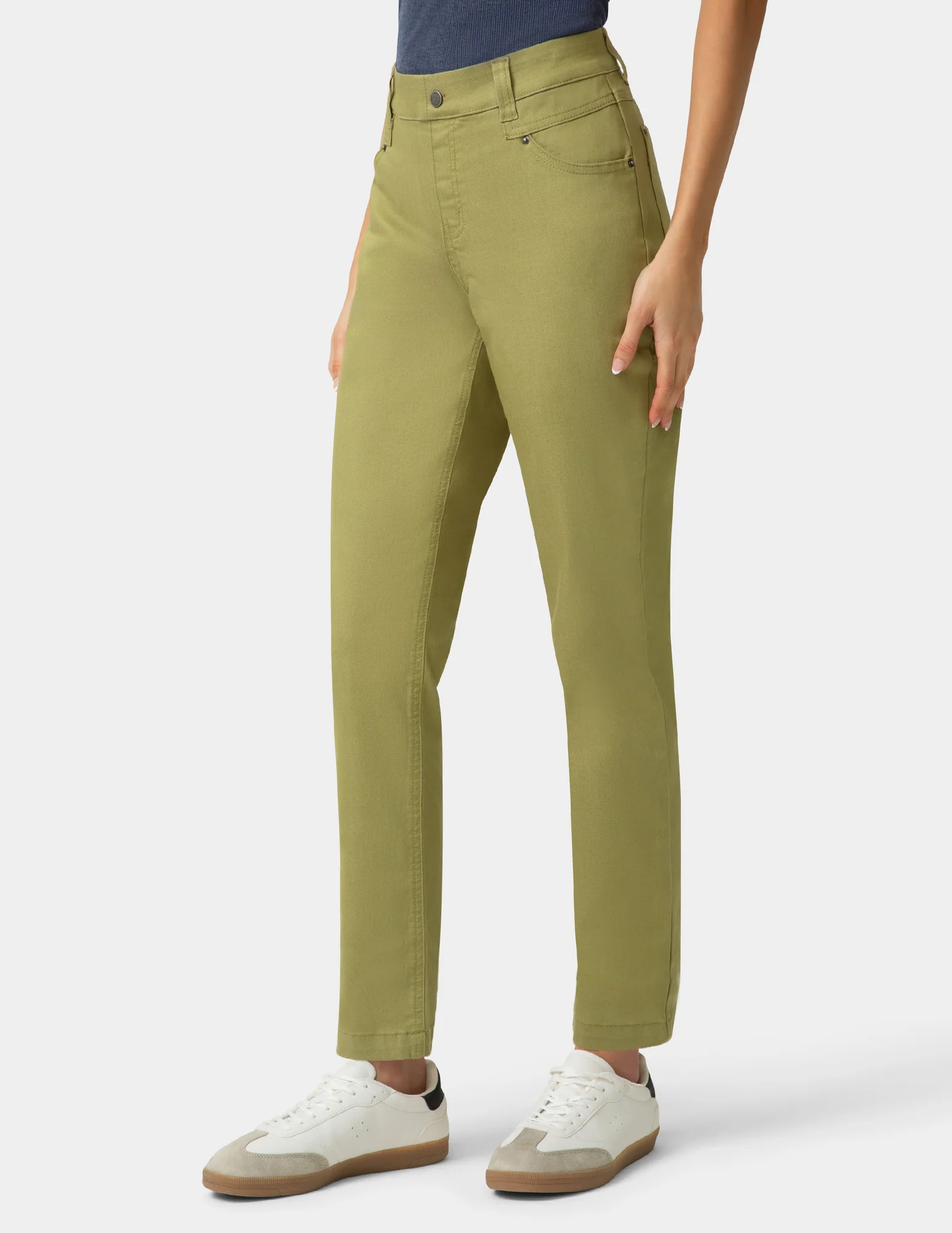Crosshatch Denim Straight Leg Pant - Image 6