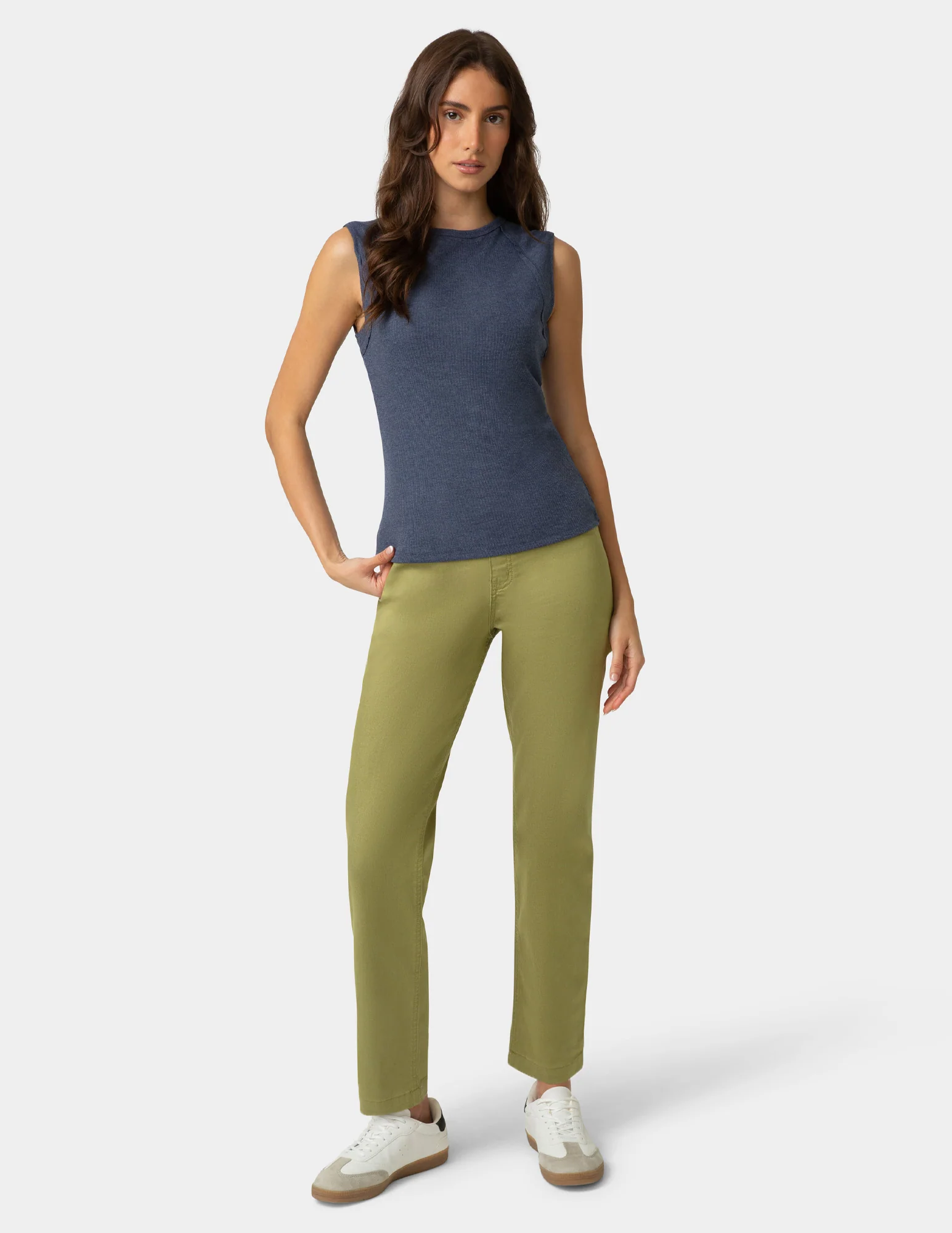 Crosshatch Denim Straight Leg Pant - Image 7