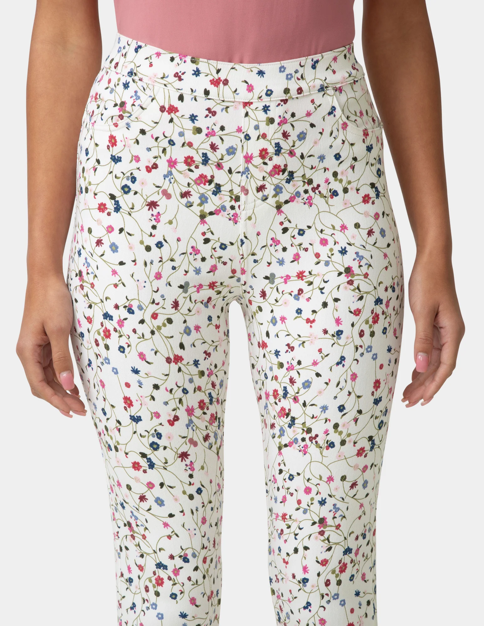 Floral Ultra Soft Denim Capri - Image 4