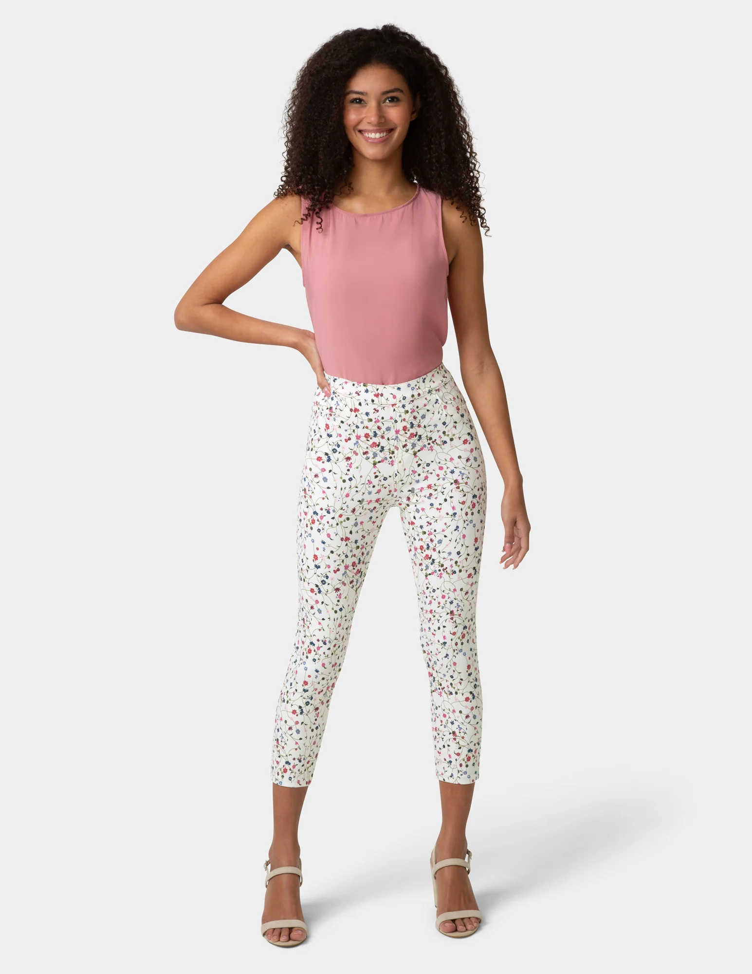 Floral Ultra Soft Denim Capri - Image 7