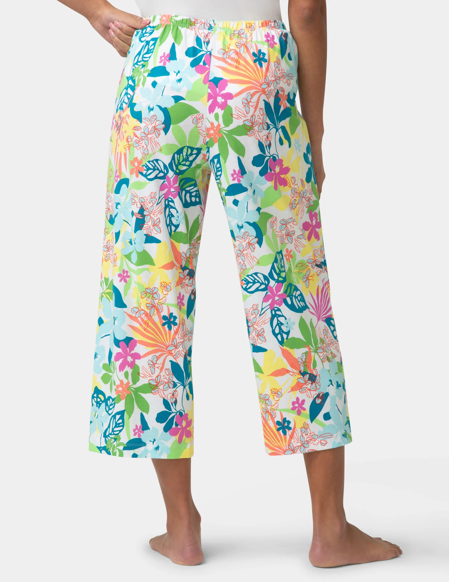 Fun Time Floral PJ Capri - Image 3