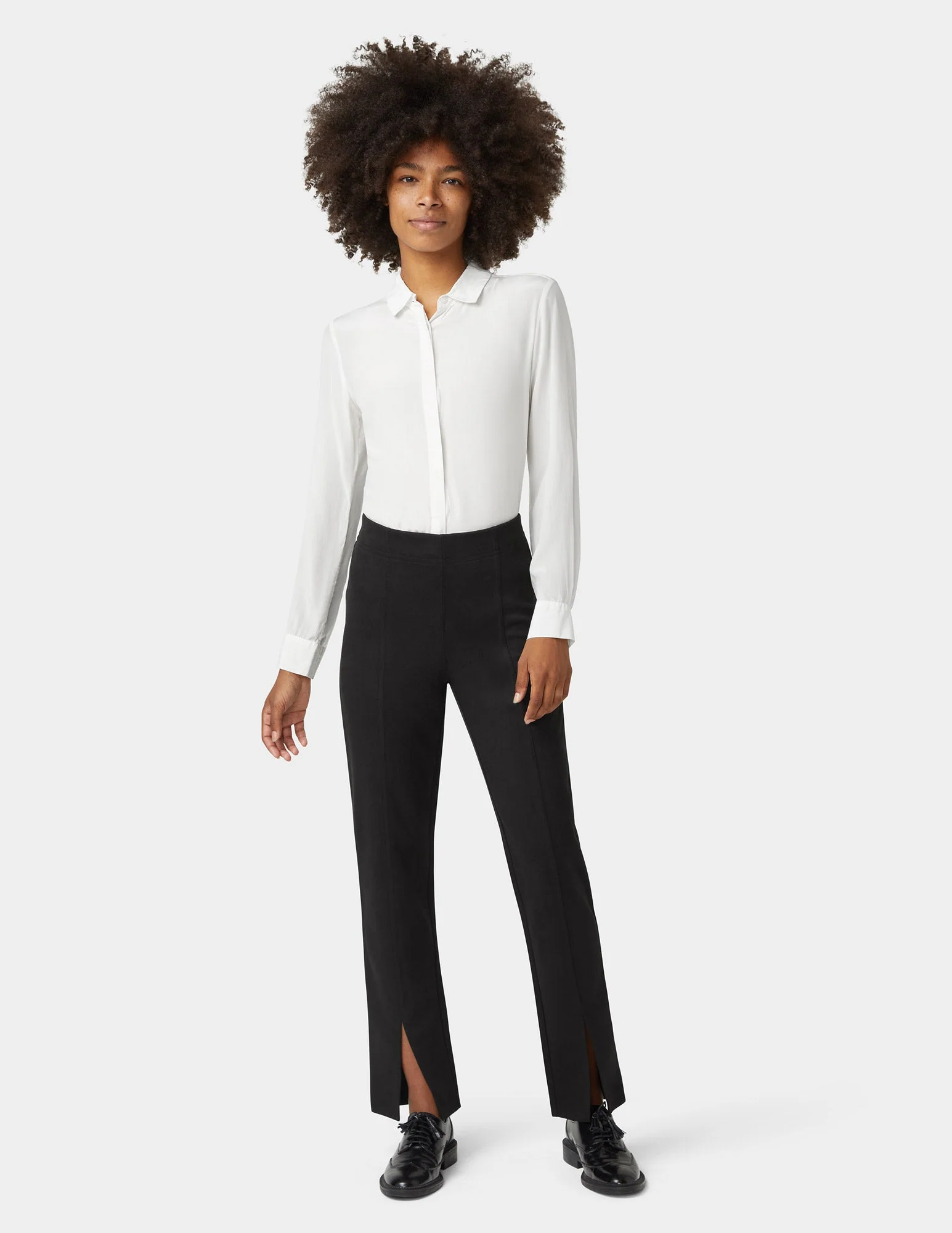 Hi-Rise Suede Straight Legging - Image 2