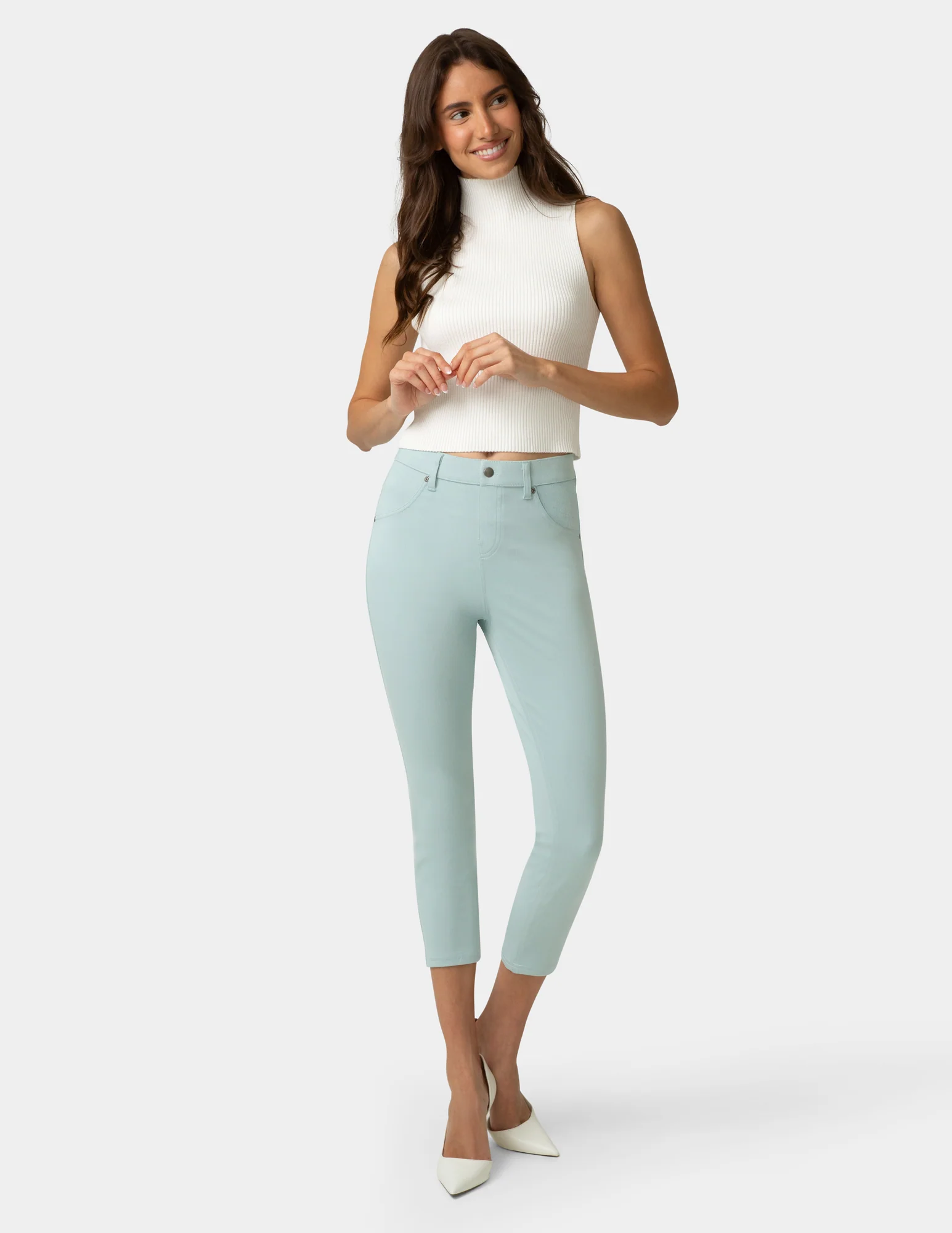 Hi-Rise Ultra Soft Denim Capri Legging - Image 7
