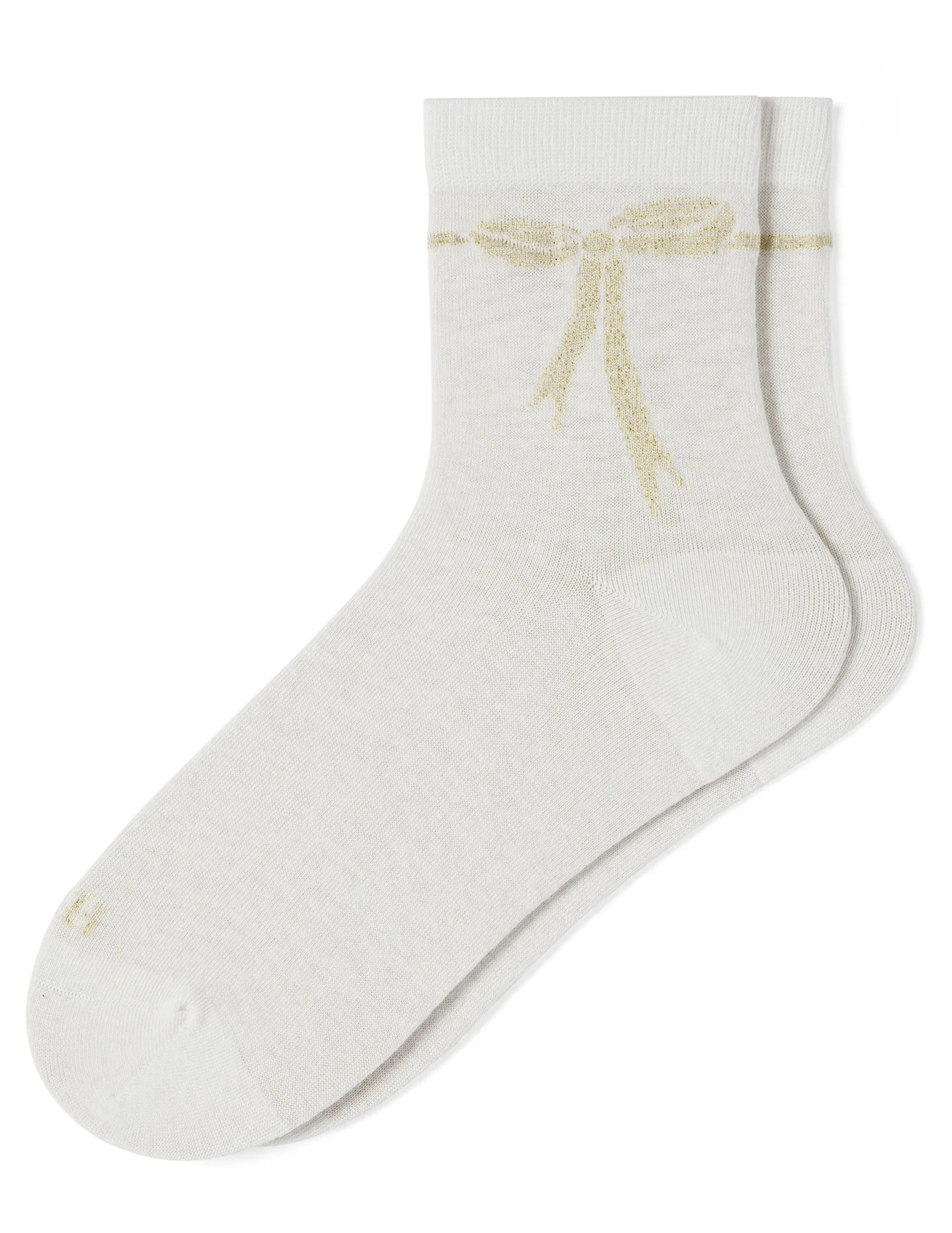Metallic Bow Sock