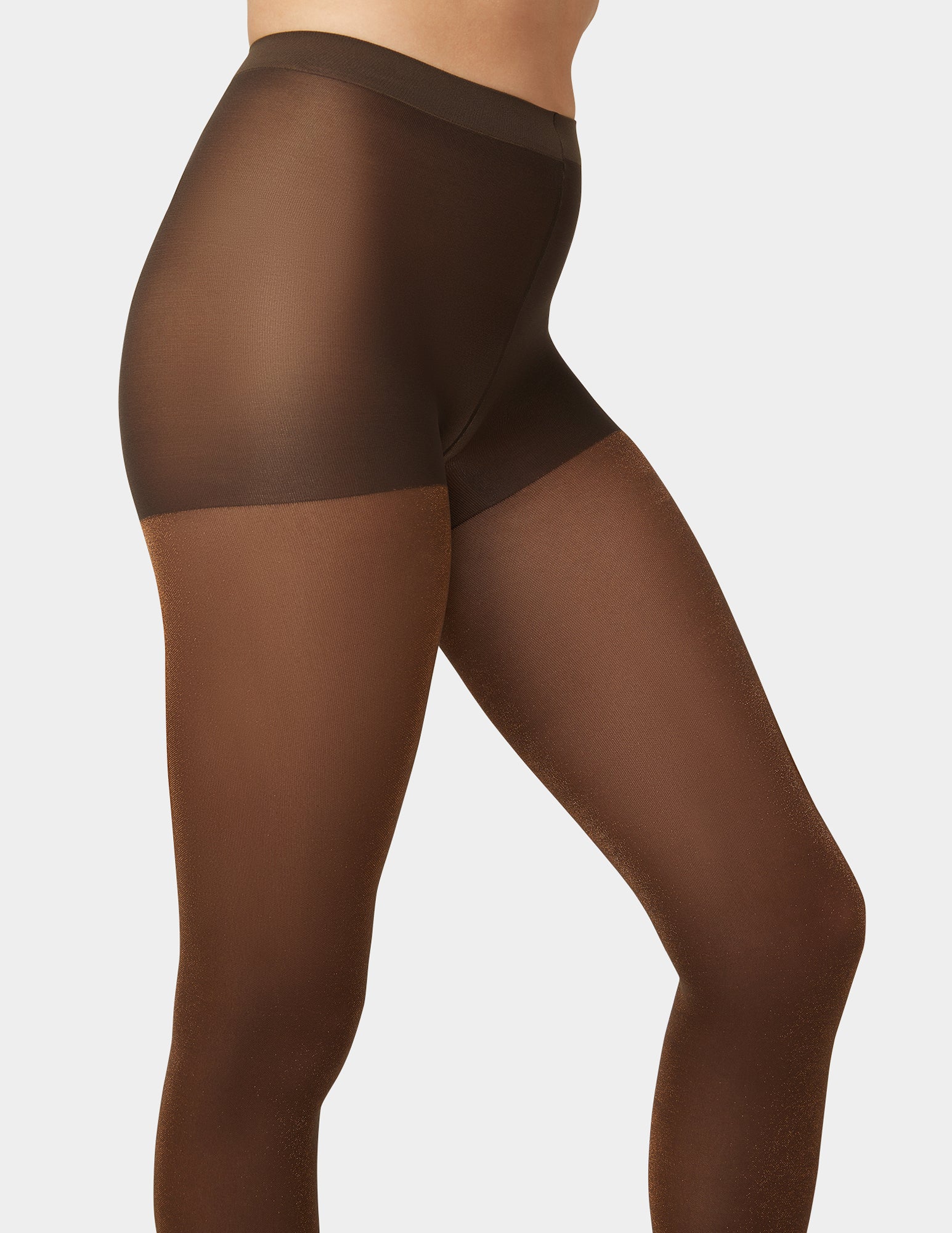 Metallic Opaque Tight With Control Top - Image 2