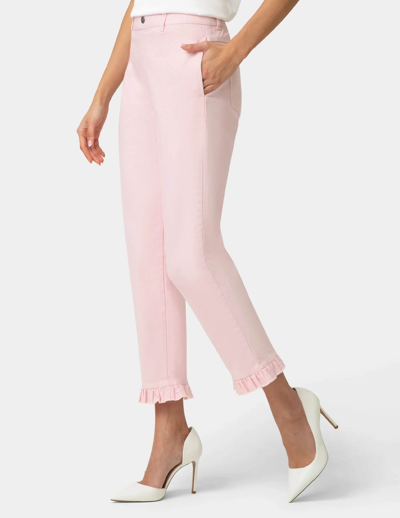 Ruffle Denim Skimmer - Image 4