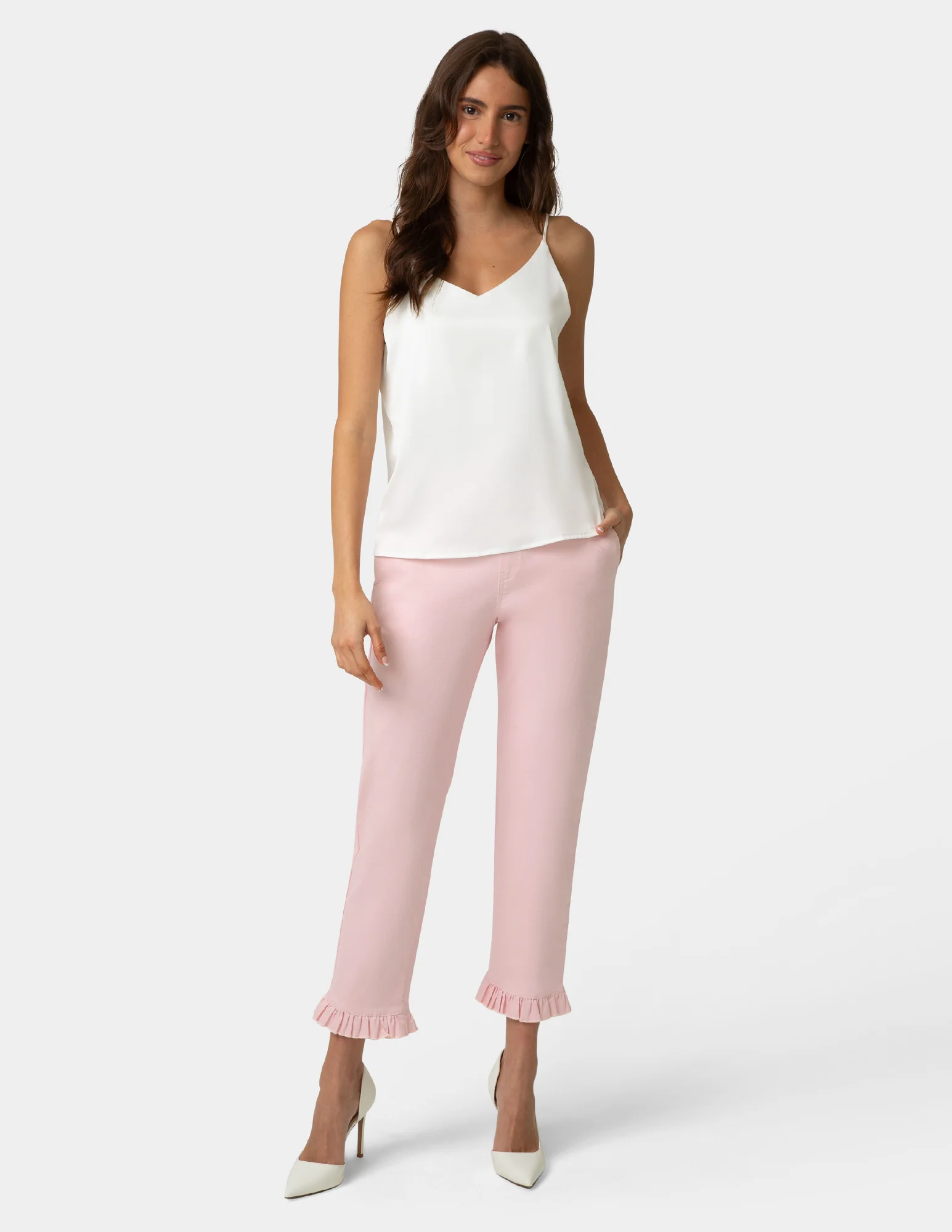 Ruffle Denim Skimmer - Image 7