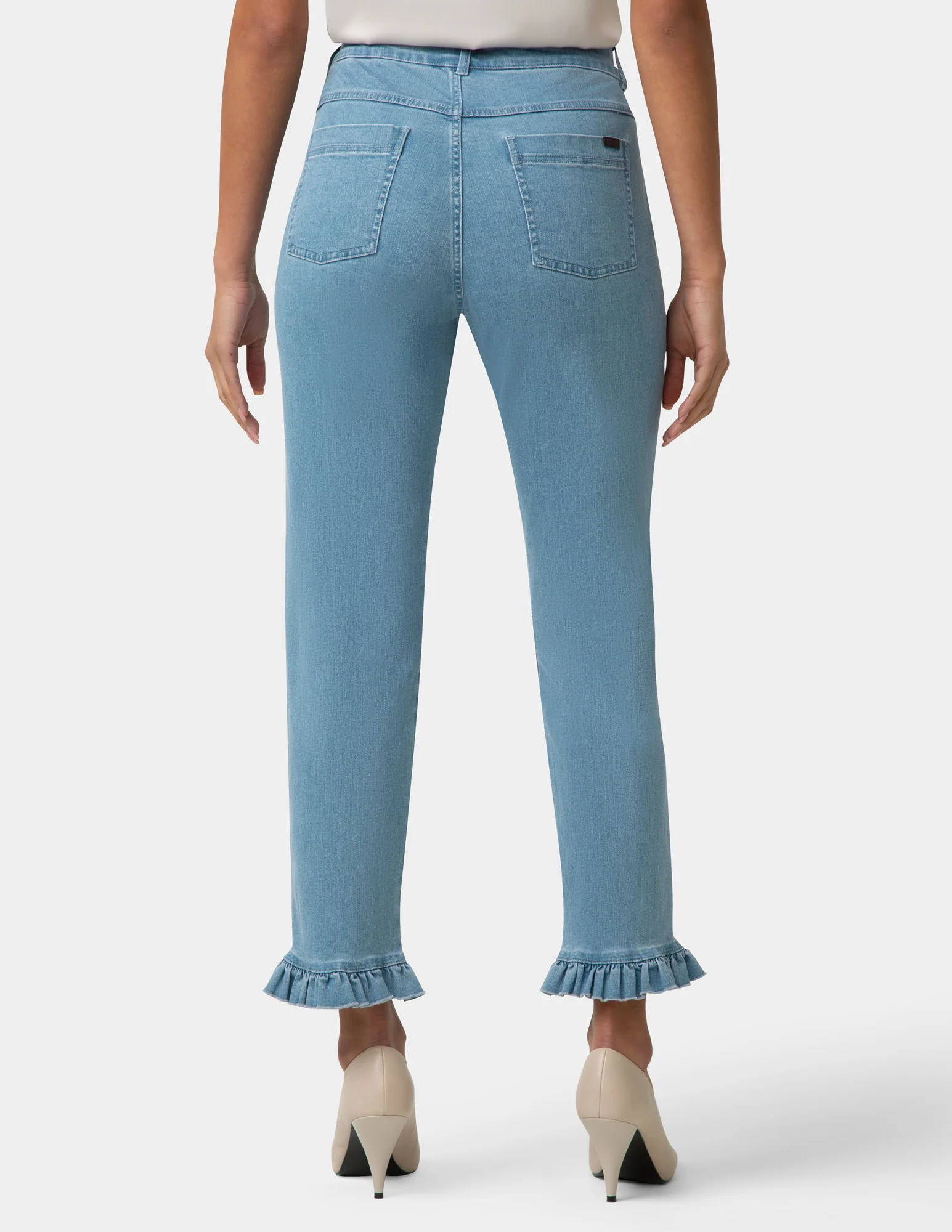 Ruffle Denim Skimmer - Image 3