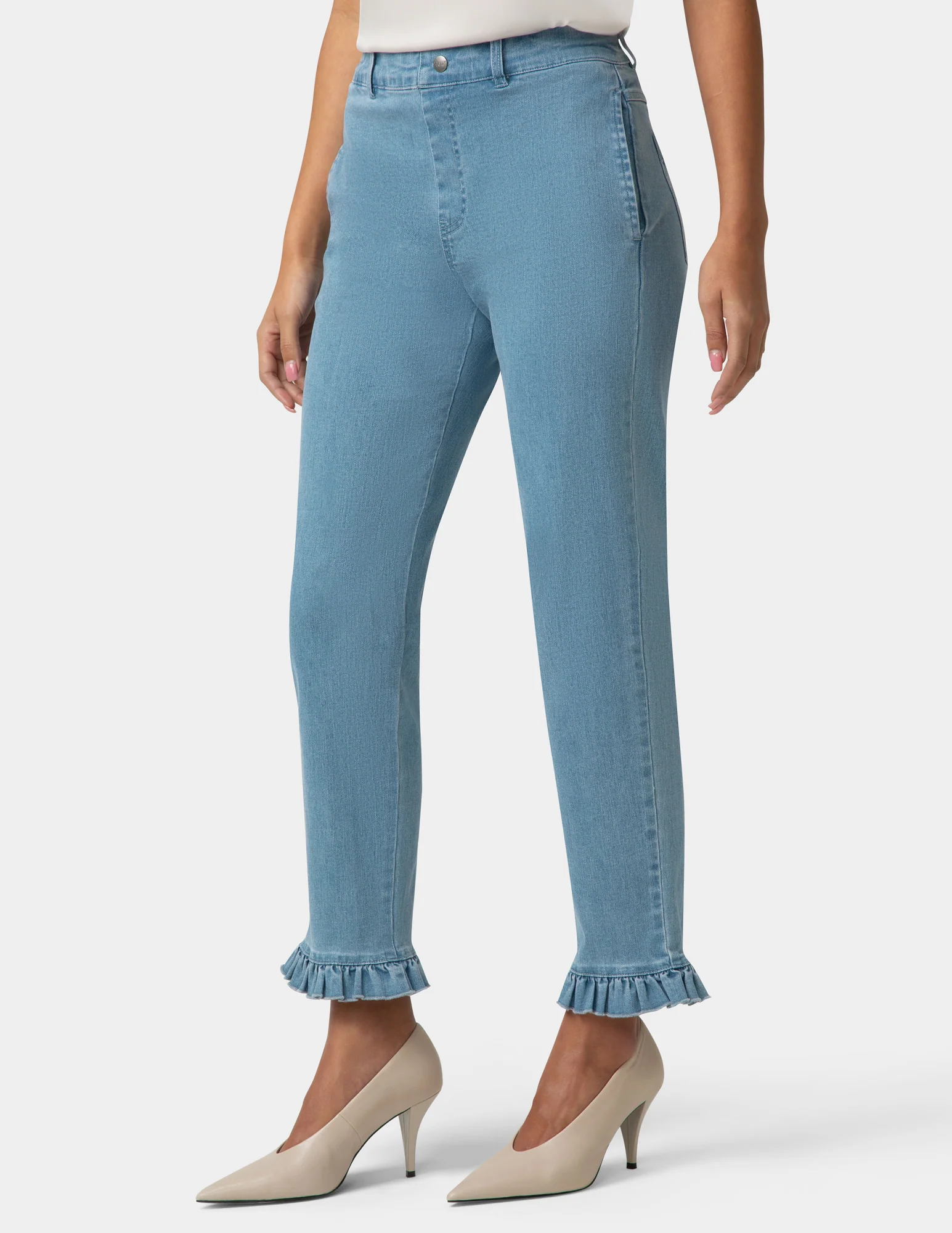 Ruffle Denim Skimmer - Image 6