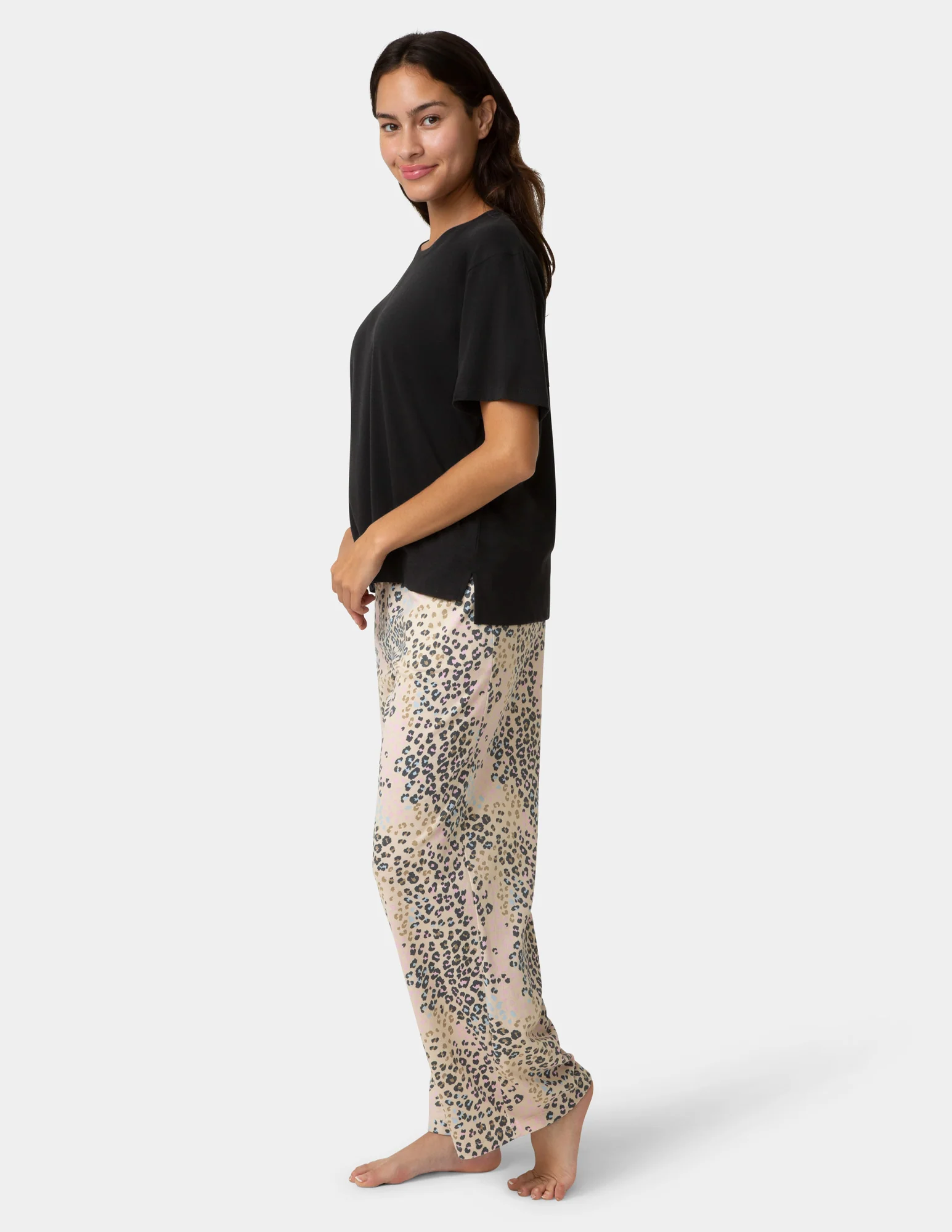 Short Sleeve Cotton Candied Boxy PJ Tee - Image 4