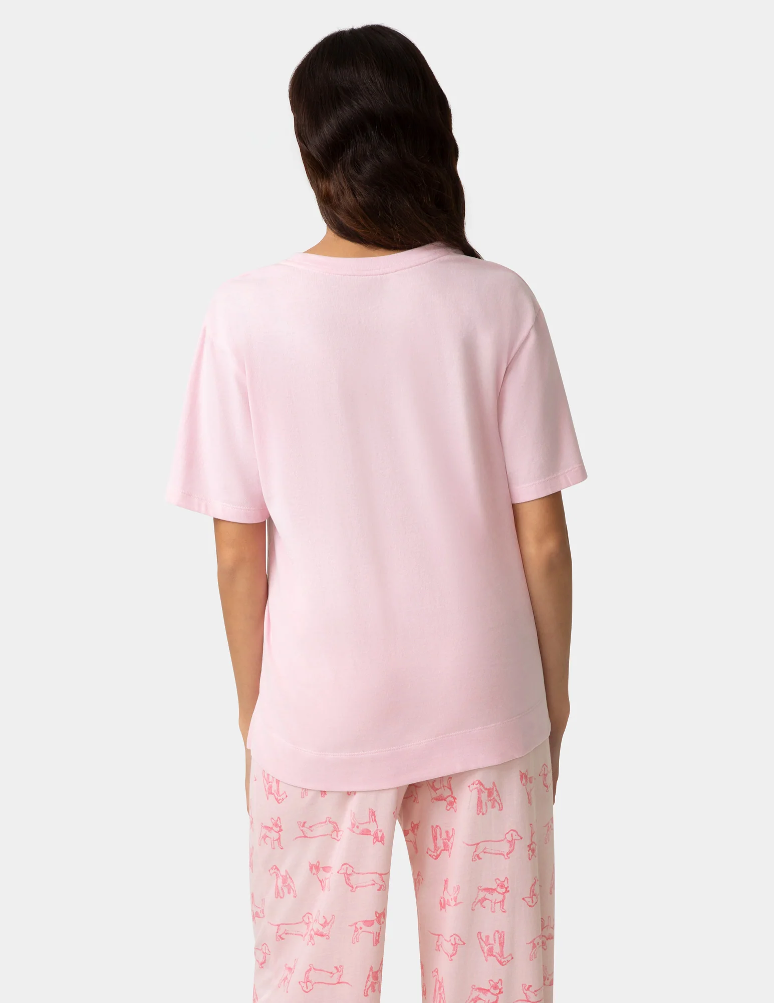 Short Sleeve Cotton Candied Boxy PJ Tee - Image 3