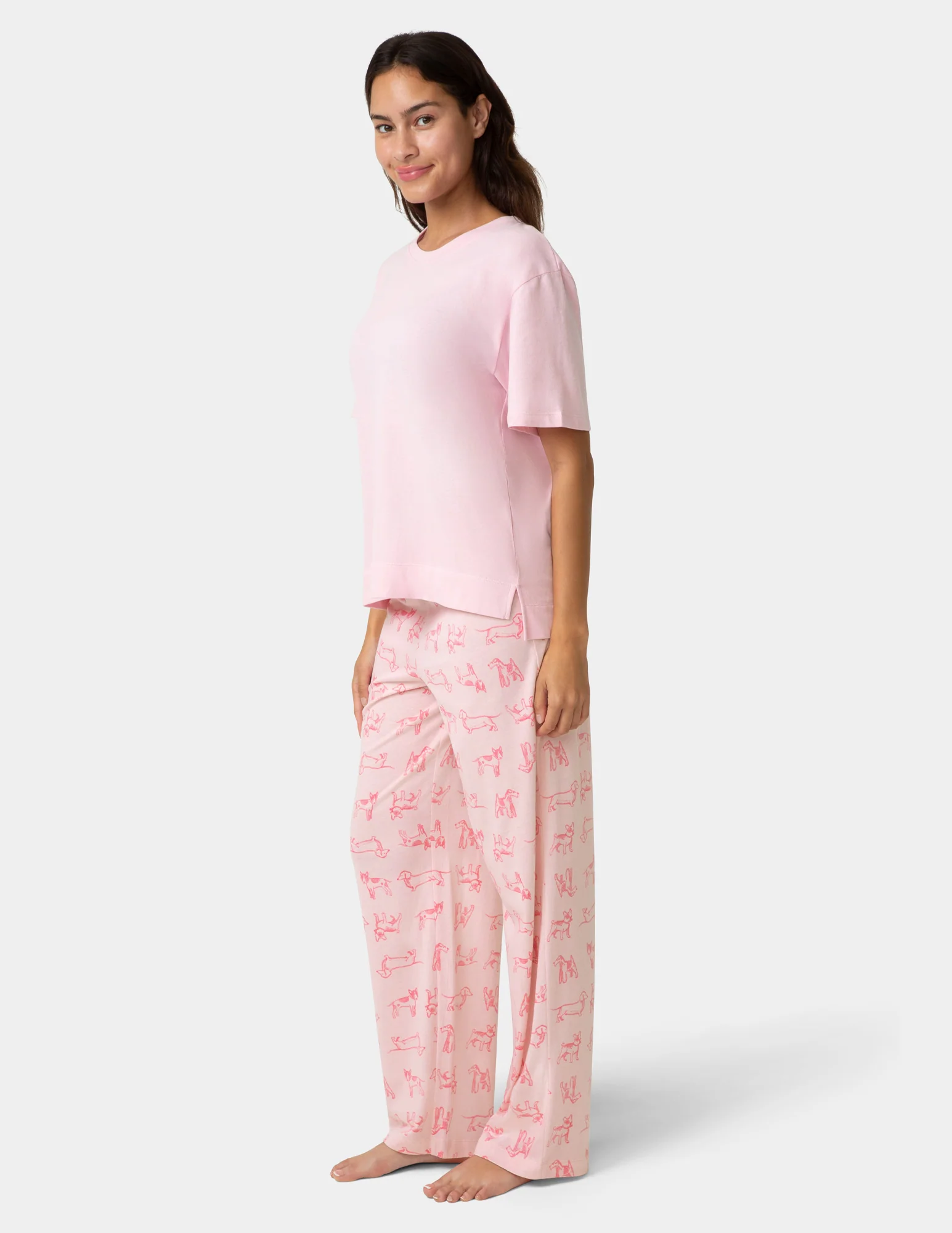 Short Sleeve Cotton Candied Boxy PJ Tee - Image 5