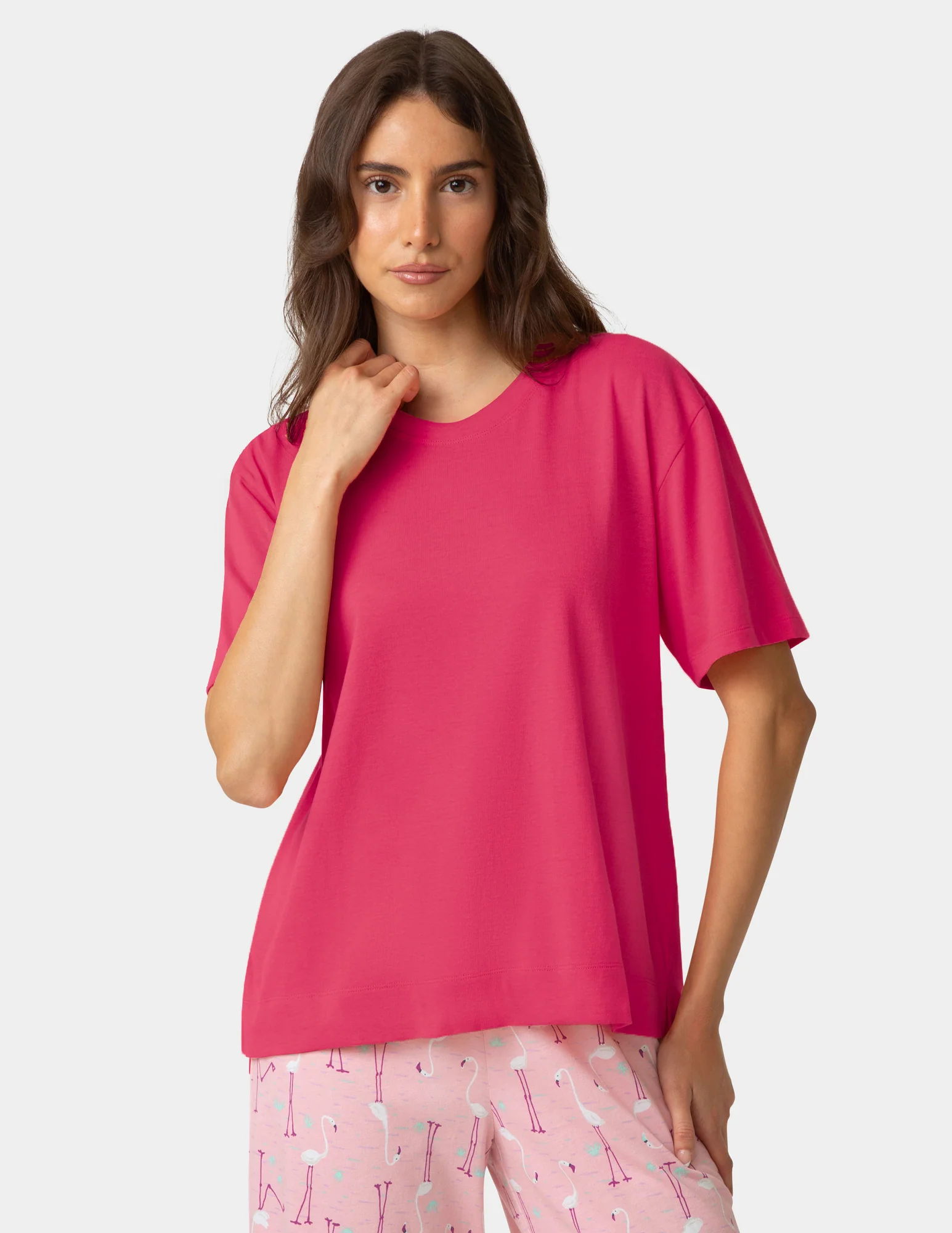 Short Sleeve Cotton Candied Boxy PJ Tee