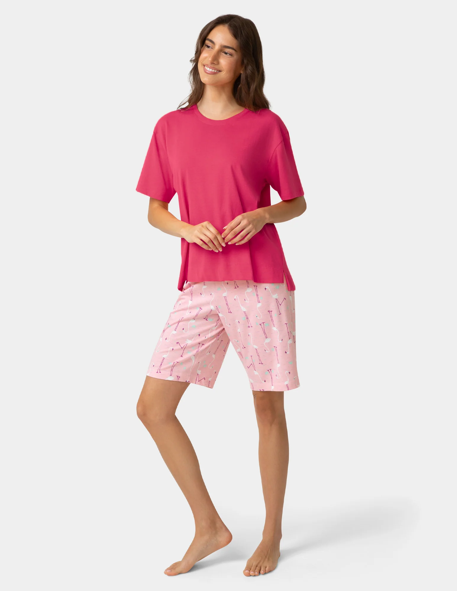 Short Sleeve Cotton Candied Boxy PJ Tee - Image 4