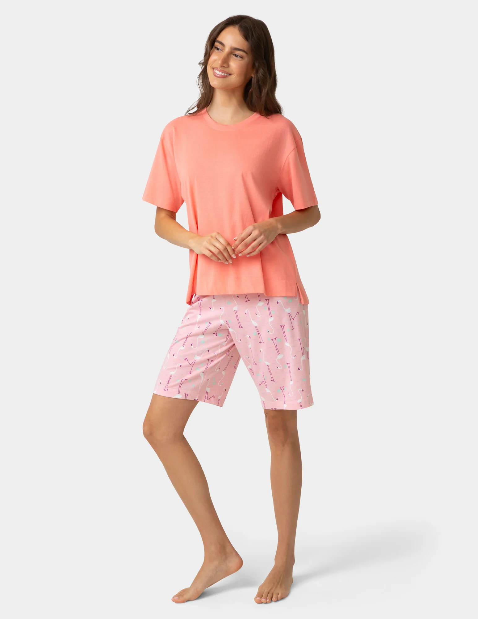 Short Sleeve Cotton Candied Boxy PJ Tee - Image 4
