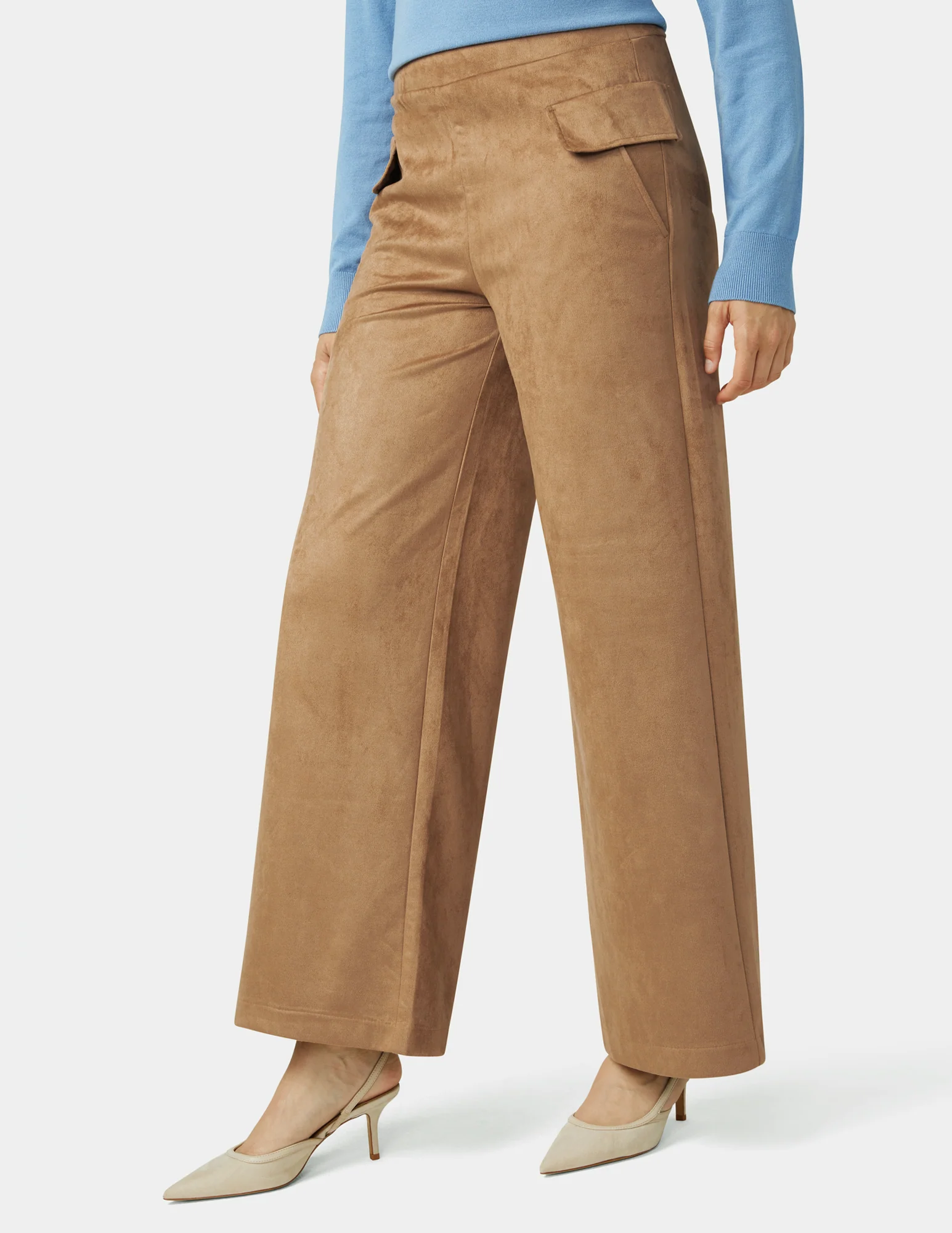 Suede Wide Leg Pant - Image 4