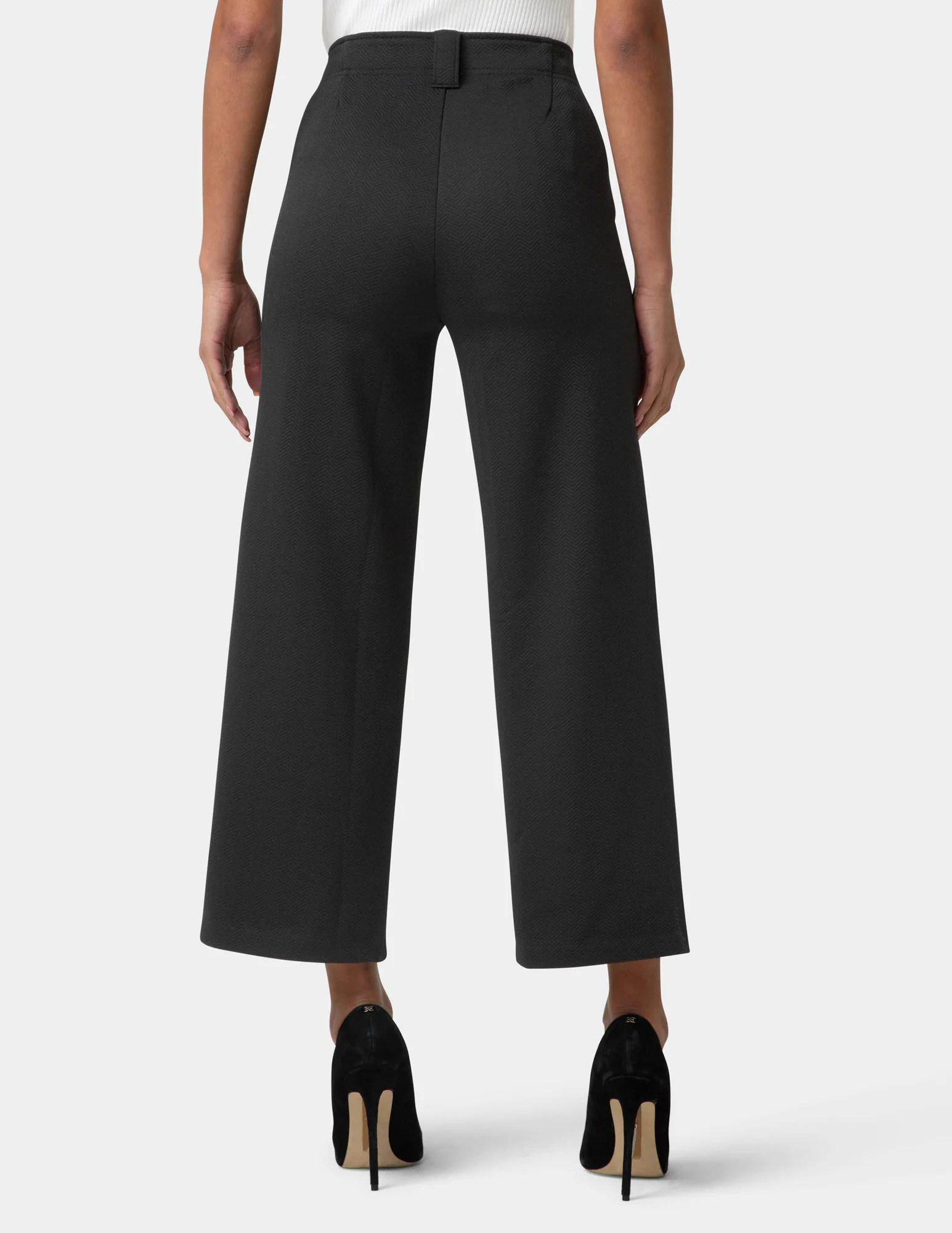 Textured Cropped Wide Leg Pant - Image 3