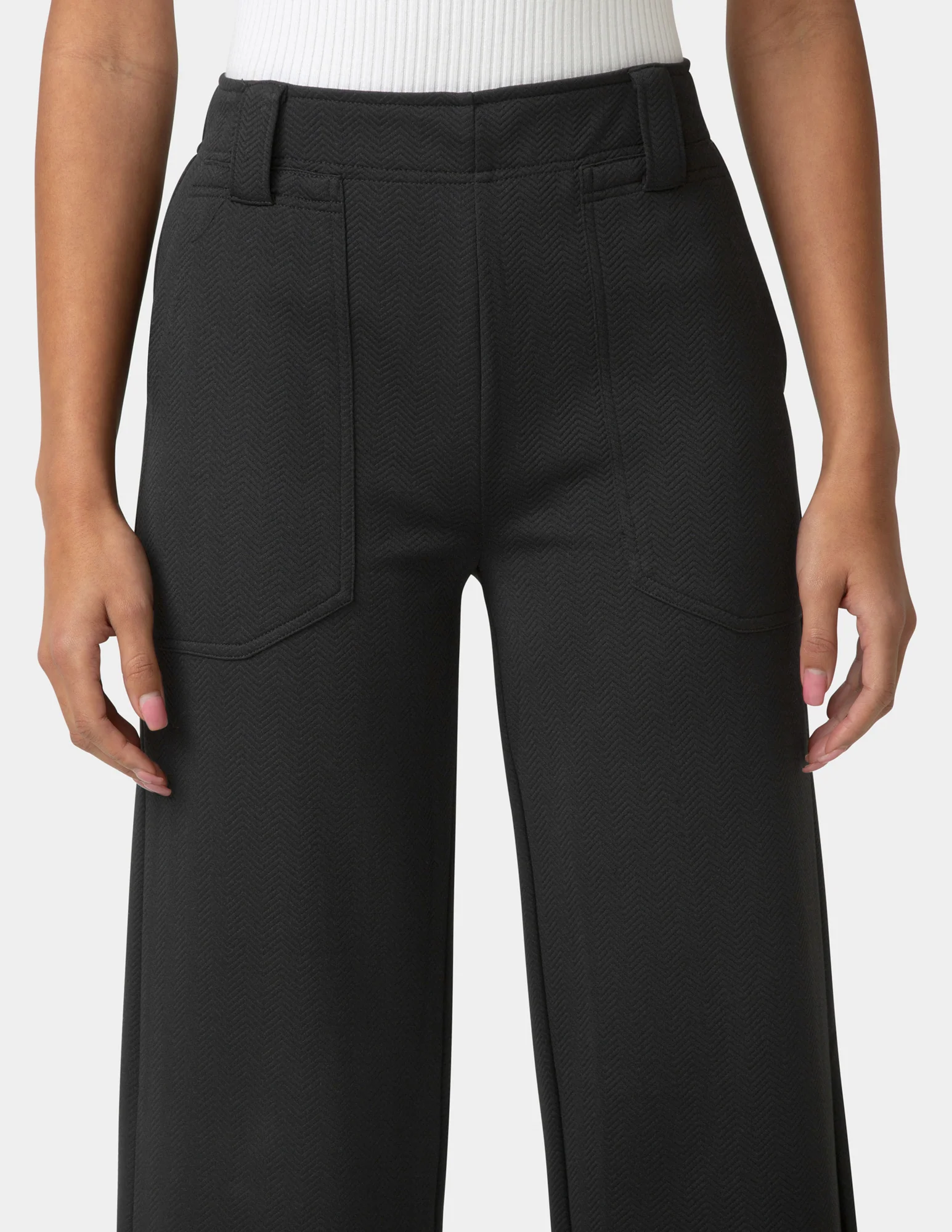 Textured Cropped Wide Leg Pant - Image 4