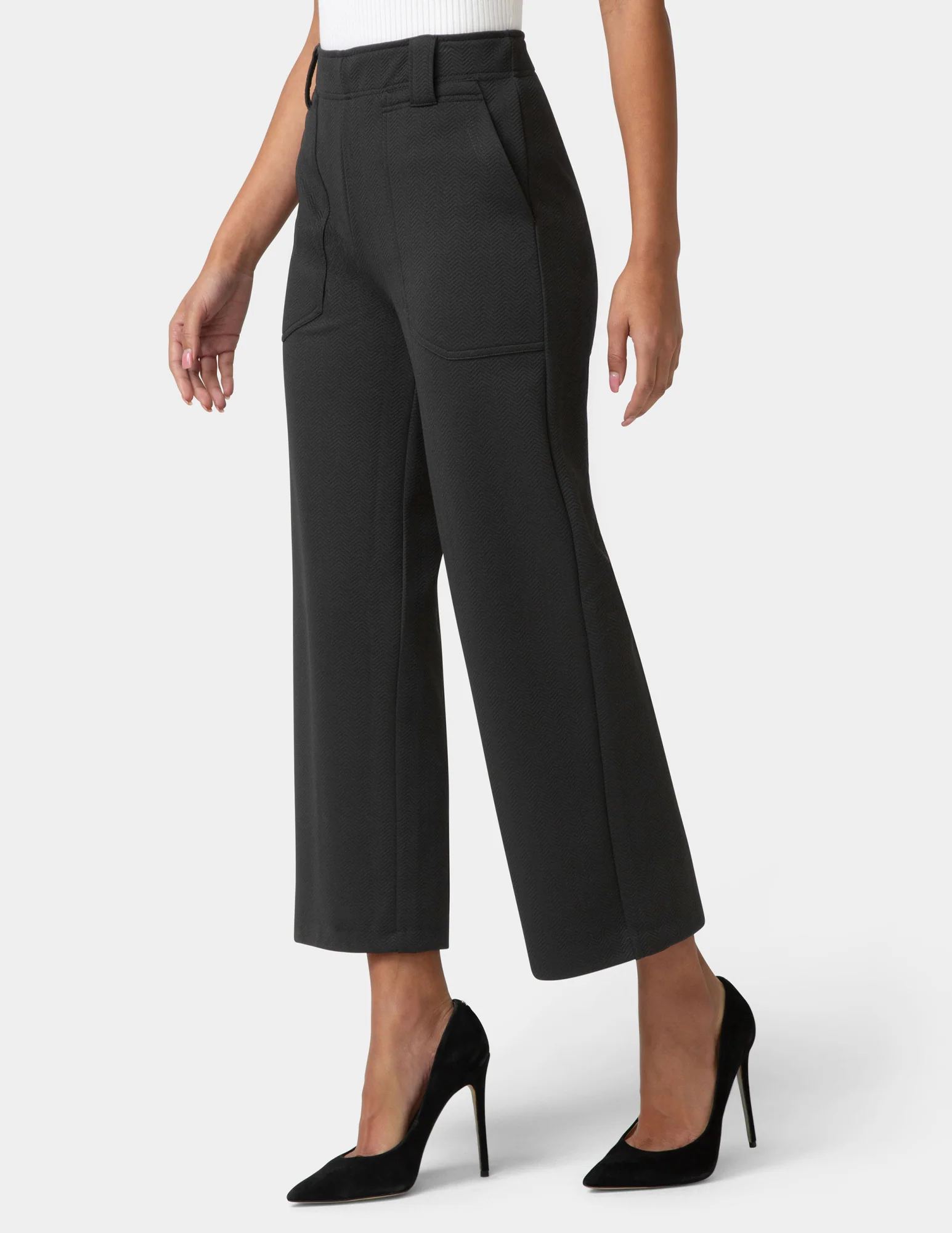 Textured Cropped Wide Leg Pant - Image 6