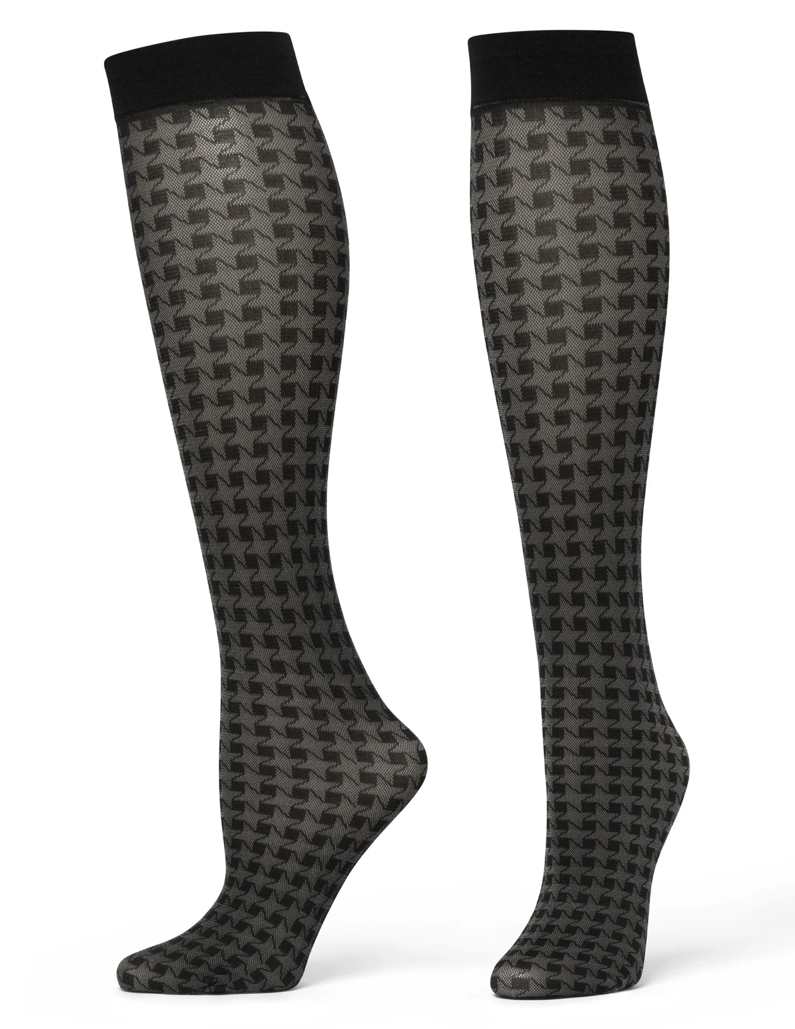 Tonal Houndstooth Knee High - Image 2